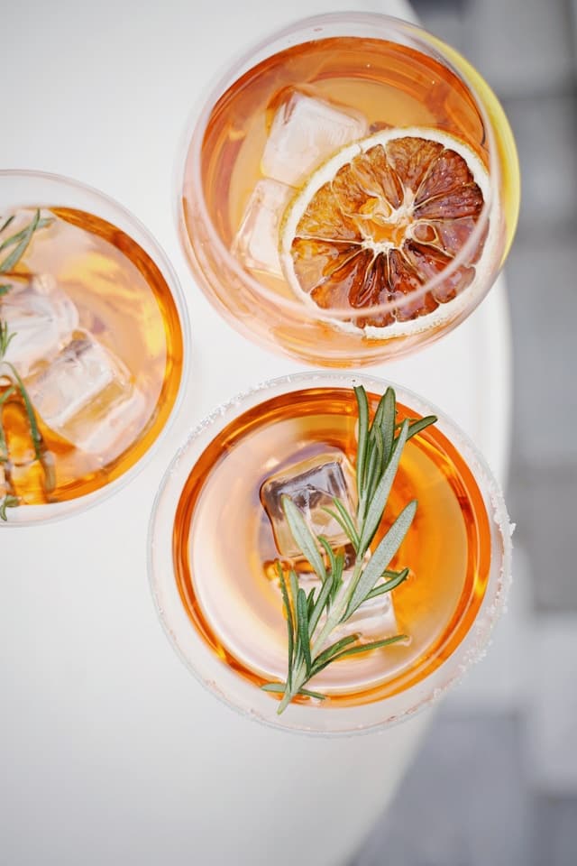Three cocktails